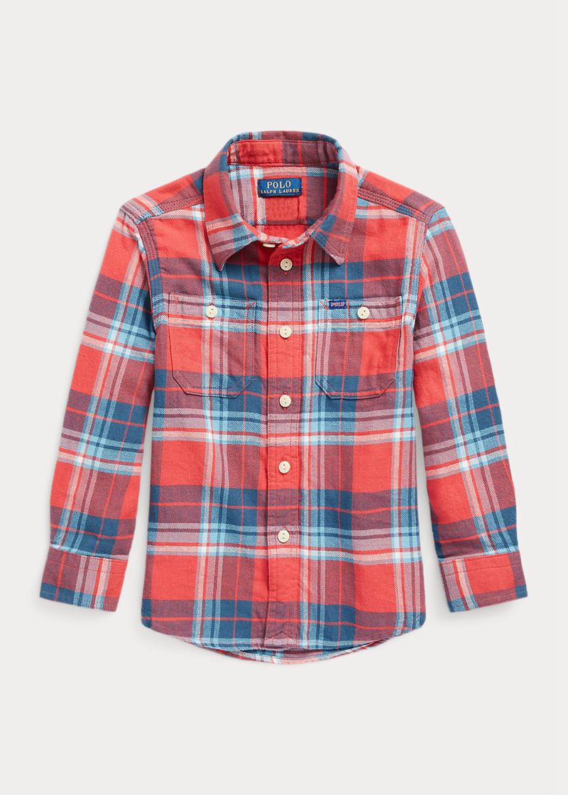 Camisas Ralph Lauren Niño 1.5-6 Años Plaid Performance Cotton Twill Work Chile Multicolor IFMWO-2659